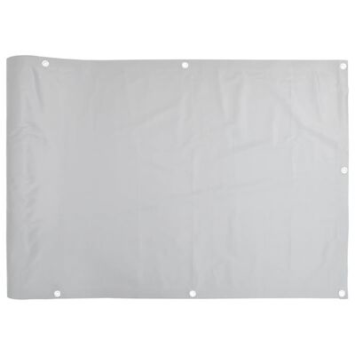 vidaXL Pantalla de privacidad de balcón PVC gris 700x75 cm