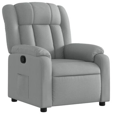 vidaXL Sillón reclinable de tela gris claro