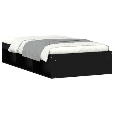 vidaXL Estructura de cama negra 100x200 cm