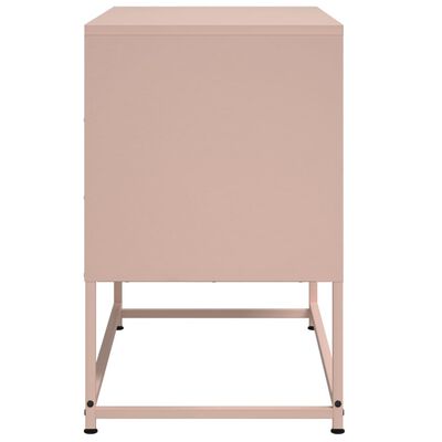 vidaXL Mueble para TV de acero rosa 68,5x39x60,5 cm