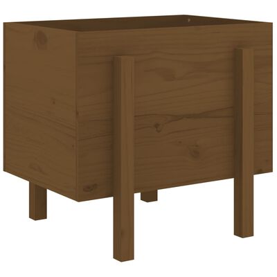 vidaXL Jardinera de madera maciza de pino marrón miel 62x50x57 cm