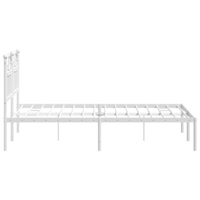 vidaXL Estructura de cama de metal con cabecero blanca 120x200 cm