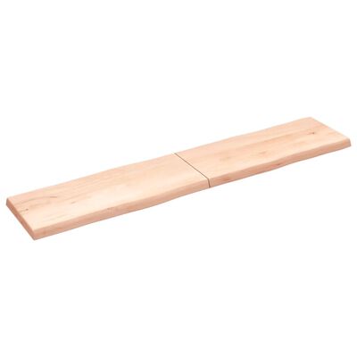 vidaXL Tablero de mesa madera maciza borde natural 200x40x(2-6) cm