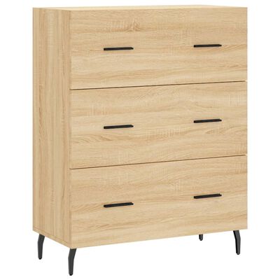 vidaXL Aparador alto madera contrachapada color roble 69,5x34x180 cm