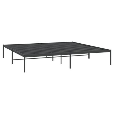 vidaXL Estructura de cama sin colchón metal negro 193x203 cm