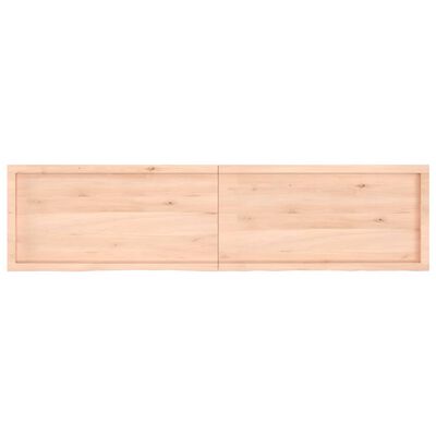 vidaXL Encimera de baño madera maciza sin tratar 200x50x(2-4) cm