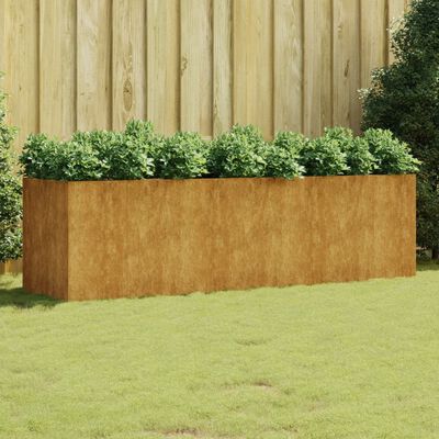 vidaXL Jardinera acero corten 280x80x80 cm