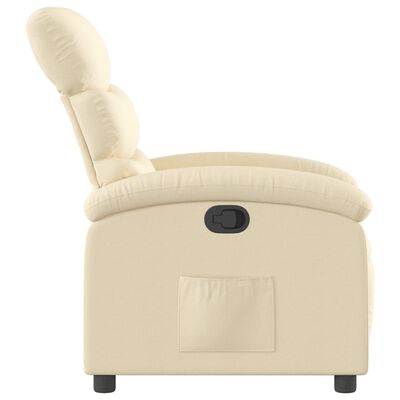 vidaXL Sillón reclinable de tela crema