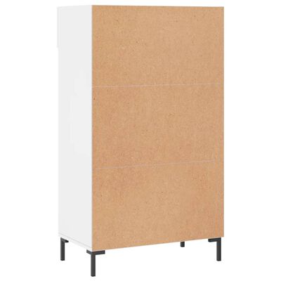 vidaXL Mueble zapatero madera contrachapada blanco brillo 60x35x105 cm