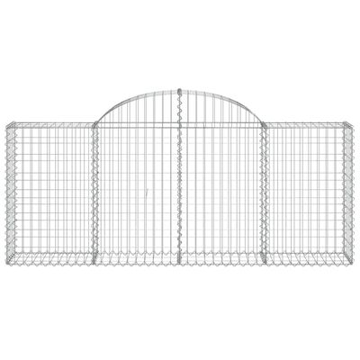 vidaXL Cesta de gaviones forma arco hierro galvanizado 200x30x80/100cm