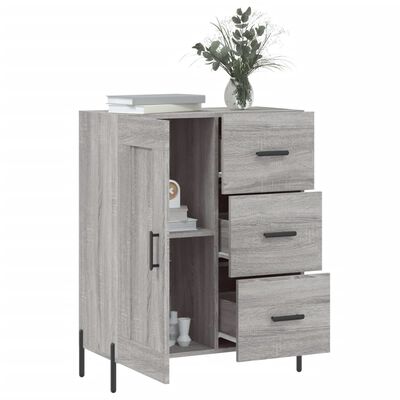 vidaXL Aparador de madera de ingeniería gris Sonoma 69,5x34x90 cm