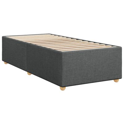 vidaXL Cama box spring con colchón tela gris oscuro 90x190 cm