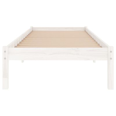 vidaXL Estructura de cama madera maciza de pino blanco 100x200 cm