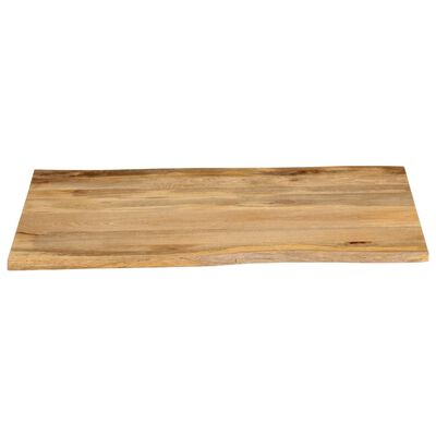 vidaXL Tablero de mesa borde natural madera maciza mango 100x80x3,8 cm