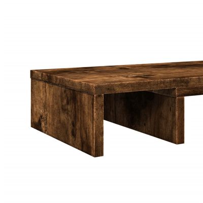 vidaXL Soporte de pantalla ajustable madera roble ahumado 60x24x10,5cm