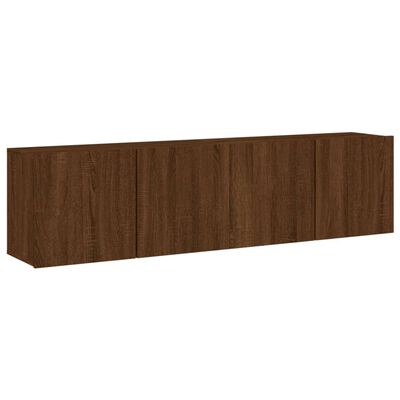 vidaXL Muebles para TV de pared 2 unidades roble marrón 80x30x41 cm