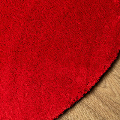 vidaXL Alfombra de pelo corto suave lavable HUARTE rojo Ø 160 cm