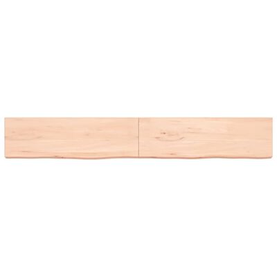 vidaXL Estante de pared madera maciza roble sin tratar 200x30x(2-6) cm