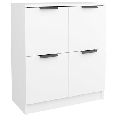 vidaXL Aparadores 2 unidades madera contrachapada blanco 60x30x70 cm