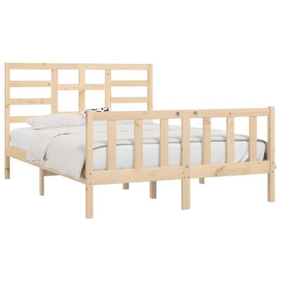 vidaXL Estructura de cama madera maciza de pino 120x200 cm