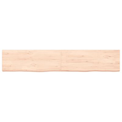 vidaXL Estante de pared madera maciza roble sin tratar 160x30x(2-4) cm