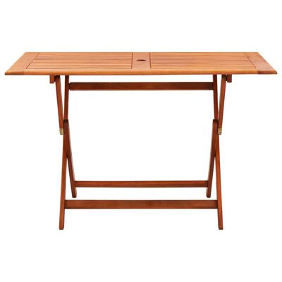 vidaXL Set de comedor de jardín plegable 7 pzas madera eucalipto