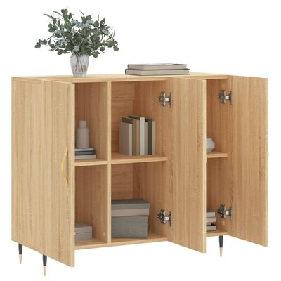 vidaXL Aparador de madera de ingeniería roble Sonoma 90x34x80 cm