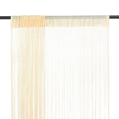 vidaXL Cortinas de flecos 2 piezas 140x250 cm crema