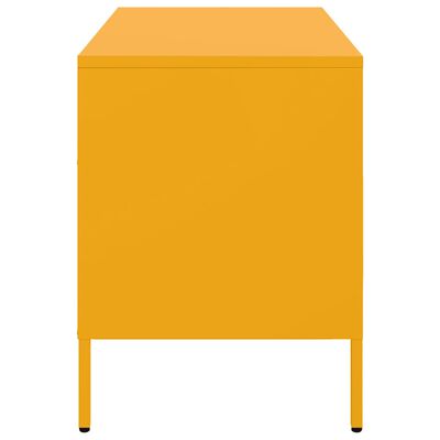 vidaXL Mueble para TV acero amarillo mostaza 68x39x50,5 cm