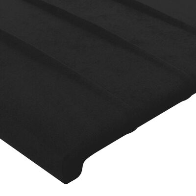 vidaXL Cama box spring con colchón terciopelo negro 180x200 cm