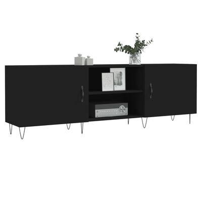 vidaXL Mueble para TV madera de ingeniería negro 150x30x50 cm