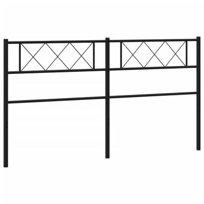 vidaXL Cabecero de metal negro 160 cm