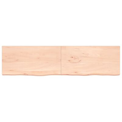 vidaXL Tablero de mesa madera maciza roble sin tratar 200x50x(2-4) cm