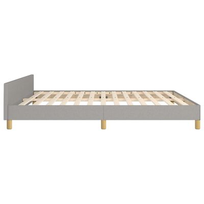 vidaXL Cama sin colchón tela gris claro 180x200 cm