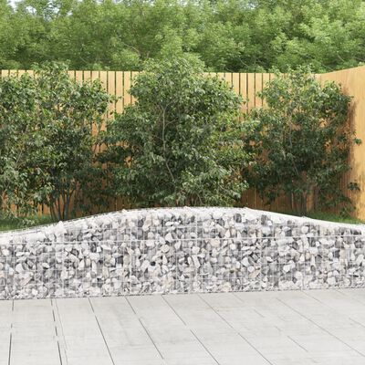 vidaXL Cesta de gaviones forma arco hierro galvanizado 400x50x40/60 cm