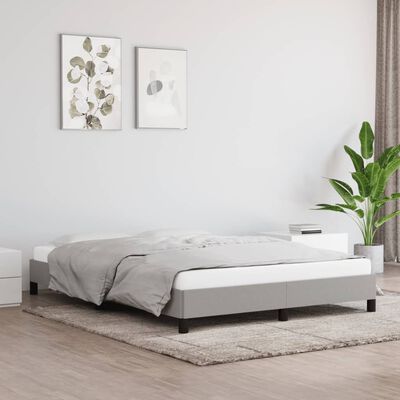 vidaXL Cama sin colchón tela gris claro 140x190 cm