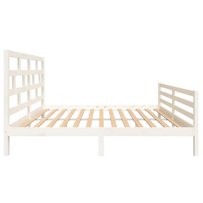 vidaXL Estructura de cama de madera maciza de pino blanca 160x200 cm