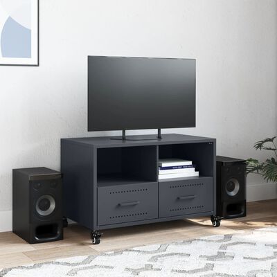 vidaXL Mueble de TV acero gris antracita 68x39x43,5 cm