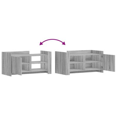 vidaXL Mesa de centro madera de ingeniería gris Sonoma 100x50x50 cm