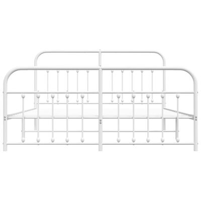 vidaXL Estructura cama sin colchón con estribo metal blanco 183x213 cm