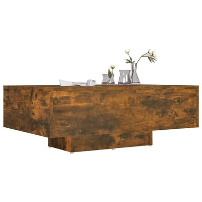 vidaXL Mesa de centro madera contrachapada roble ahumado 85x55x31 cm