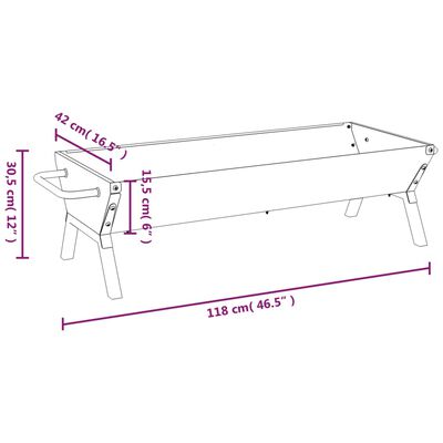 vidaXL Juego de barbacoa automática y bandeja acero inoxidable