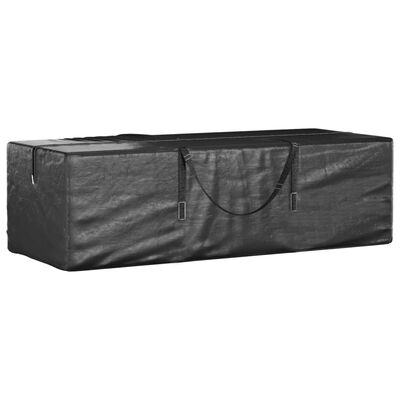 vidaXL Bolsas para cojines jardín 2 uds polietileno negro 135x40x55 cm