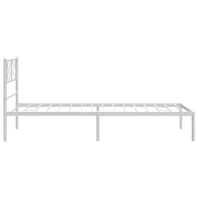 vidaXL Estructura cama sin colchón con cabecero metal blanco 100x200cm