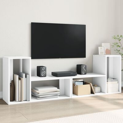 vidaXL Muebles para TV 2 uds madera de ingeniería blanco 75x30x50 cm