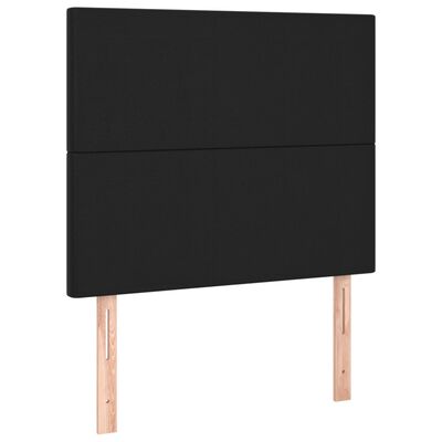 vidaXL Cama box spring con colchón cuero sintético negro 90x190 cm