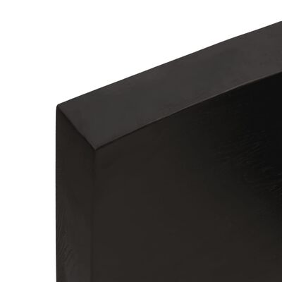 vidaXL Tablero mesa madera roble tratada marrón oscuro 180x60x(2-6) cm