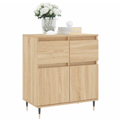 vidaXL Aparador de madera contrachapada roble Sonoma 60x35x70 cm