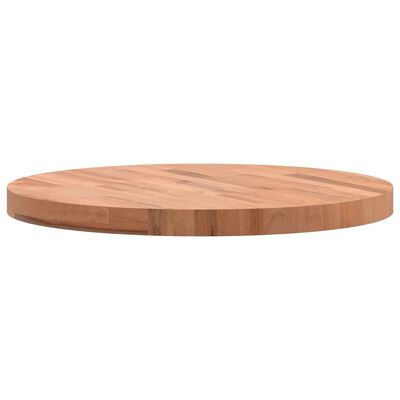 vidaXL Tablero redondo de madera maciza de haya Ø60x4 cm