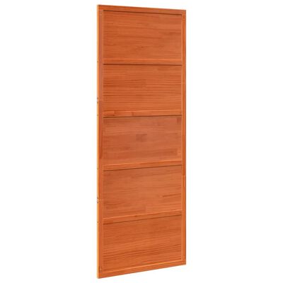 vidaXL Puerta de granero madera maciza pino marrón miel 80x208 cm